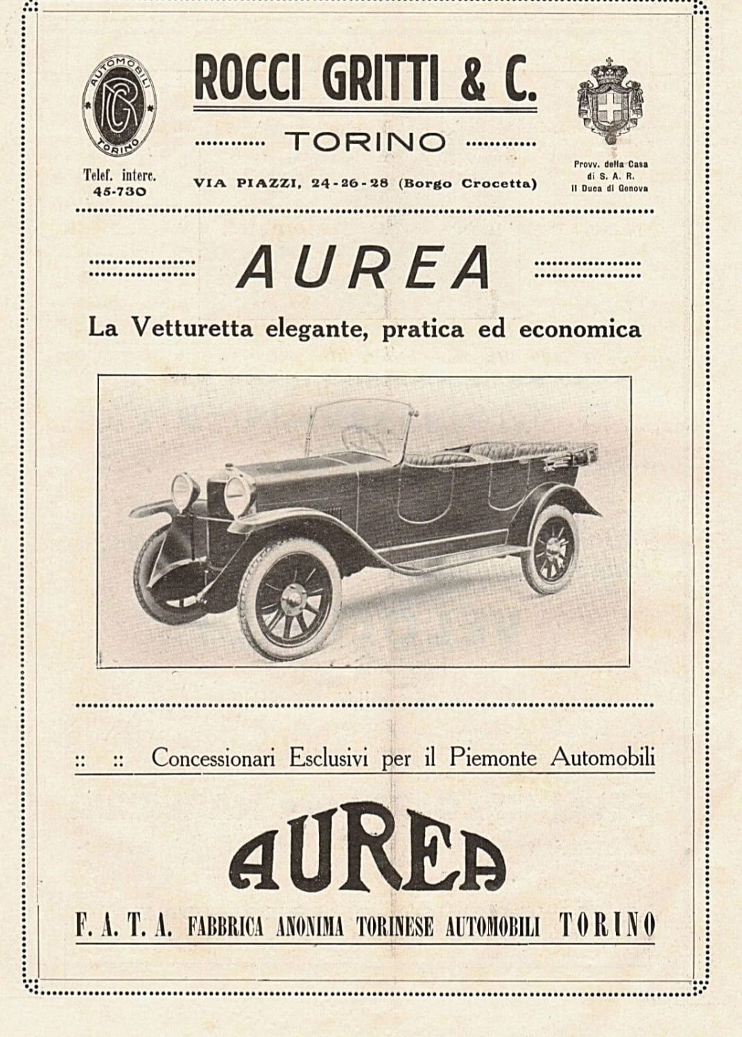 FIAT Fata Aurea 500 Torpedo