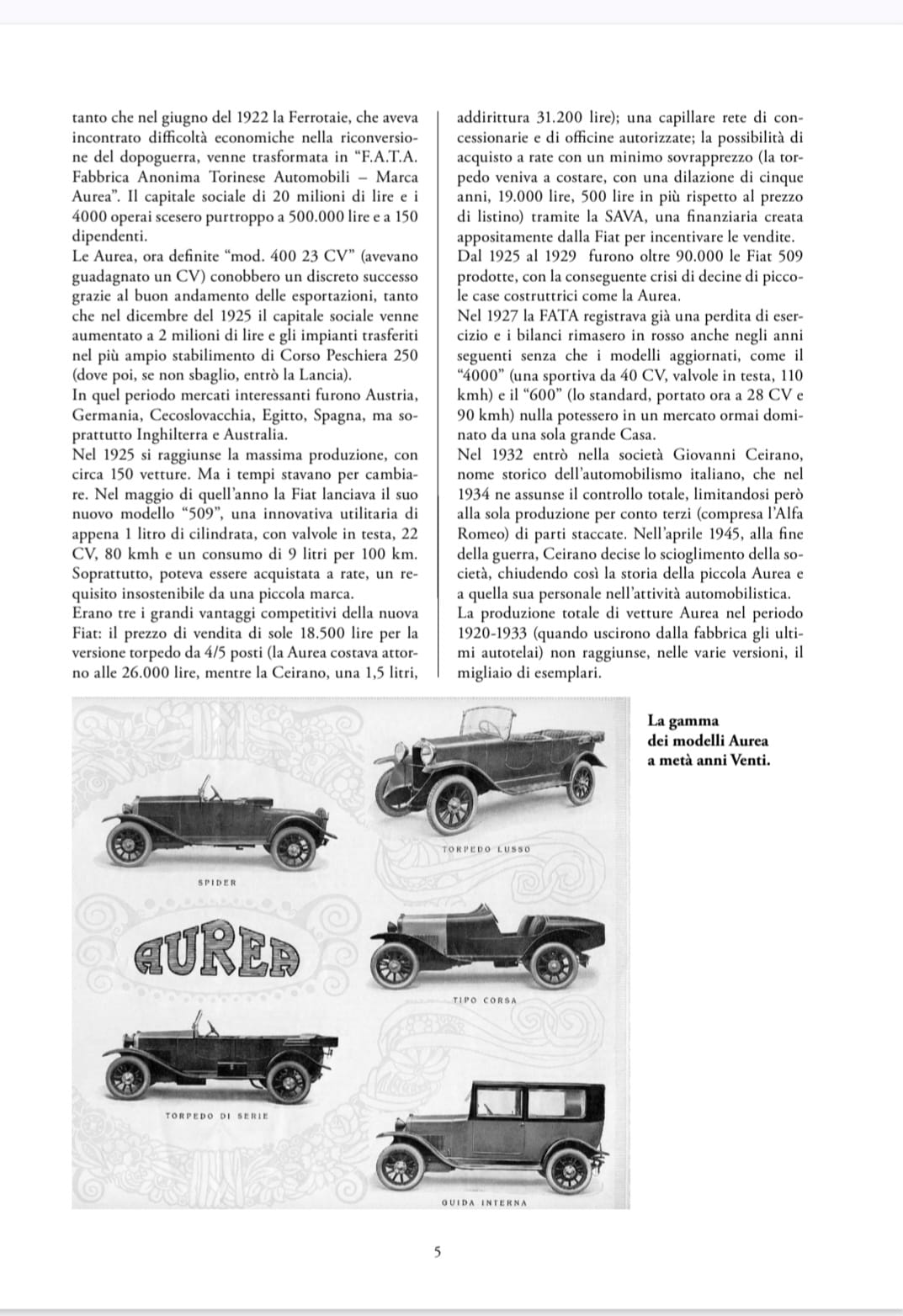 FIAT Fata Aurea 500 Torpedo