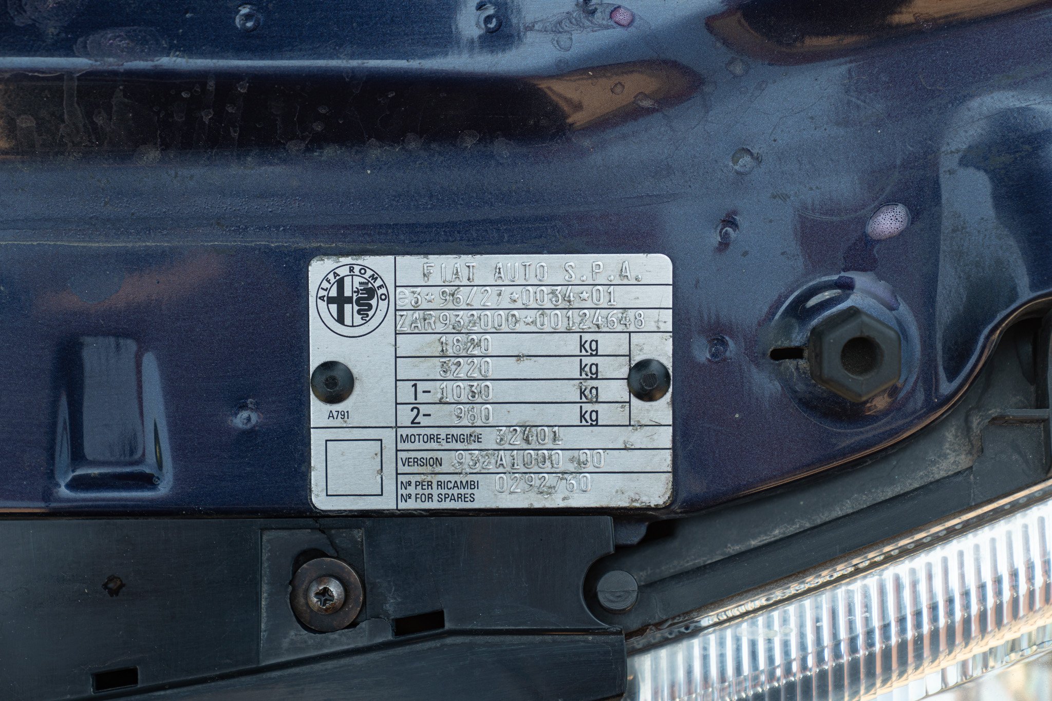 Alfa Romeo 156 V6 MANUALE 